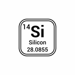 Si silicon chemical element periodic table