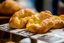 Close-up Of Danish Pastries For Sale In A Cafe