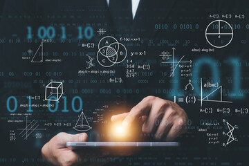 Wall Mural - programmers and cyber security technologies design websites and security in the social world, cybers