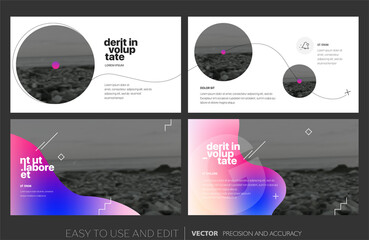 Canvas Print - creative presentation templates with editable design elements and infographics. background for prese
