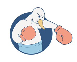 Wall Mural - Boxing goose draw