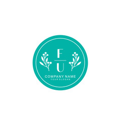 FU Beauty vector initial logo