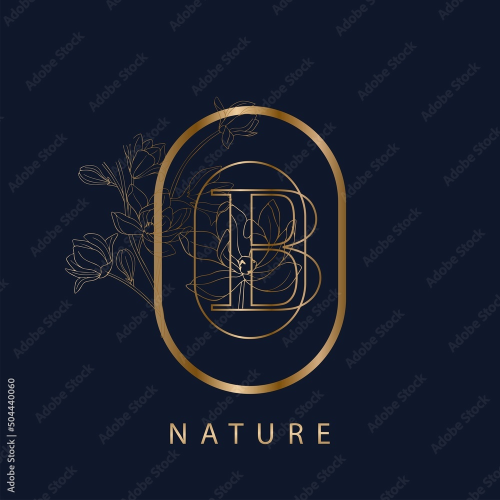 Luxury vector logo with business card template. Premium letter B logo ...