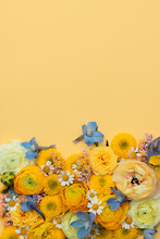 Vertical Yellow Flower Mix