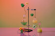 © Marc Tran/Stocksy - Small plants in test tube for biotechnology medicine research.
