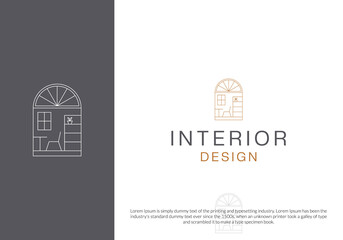 Wall Mural - interior logo design. logo template