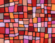 © Clive Watts/Stocksy - An Abstract Red, Violet and Orange Painting; Blocks of Color.