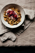 Kaiserschmarn With Baked Strawberries