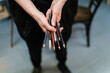 © Ezequiel Giménez/Stocksy - Crop artist showing collection on pencils