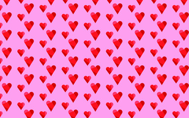 Sticker - pretty girly love hearts valentine pattern wide pink background