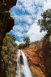 Apoala waterfalls with a blue sky
