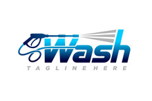 Wash Lettering Logo, Power Wash Logo