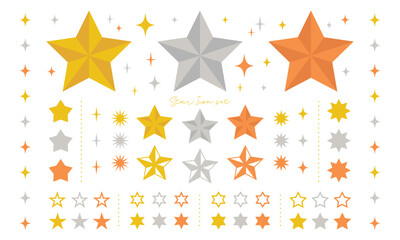 Wall Mural - various star icon set vector illustration