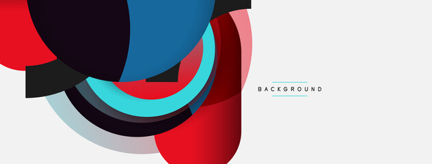 Circle and round shapes abstract background. Vector illustration for wallpaper banner background or landing page