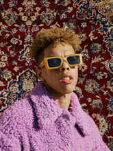 Confident Brave Men Portrait With Wool And Carpet Textures - Sunlight 