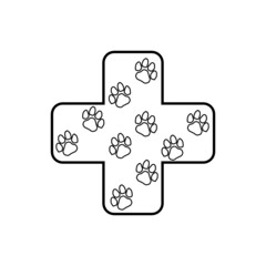 Canvas Print - Graph symbol for pet and veterinary web site and apps design isolated on white background