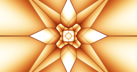 Render with beige decorative geometric background