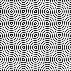 Monochrome background with retro pattern design