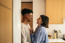 Young Couple In Love At Home