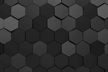 Wall Mural - modern tile wall. darkness background design. 3d rendering.