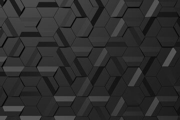 Wall Mural - modern tile wall. darkness background design. 3d rendering.