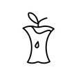 Jabłko , ogryzek jabłka - symbol wektorowy