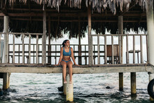 Young Woman On Paradise Island