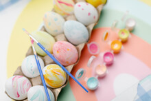 Colorful, Painted Easter Eggs