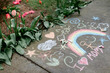 © Leah Flores/Stocksy - Colorful Chalk Designs on Spring Day