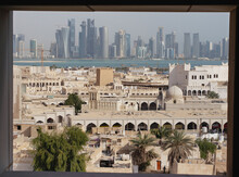 Overview Of Doha With Skyscrapers In Backgroound