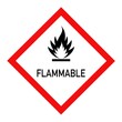 The flammable symbol is used to warn of hazards