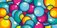 Vector Colorful Design Bubbles Background