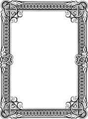 ornate vintage frame with a transparent background