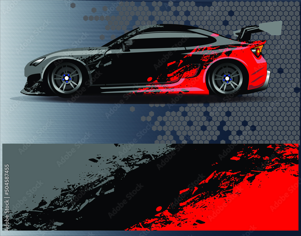 Graphic abstract stripe racing background designs for vehicle rally ...