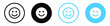 © icons gate - smile face icon button, happy emoticon - feedback sign symbol