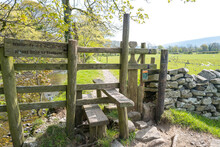 Traditional Country Stile With Wooden Dog Gate