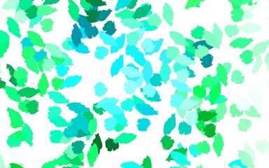 light green vector background with abstract shapes.