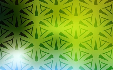 Light Green, Yellow vector pattern with polygonal style. Abstract gradient illustration with triangles. Best design for poster, banner.