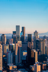 Seattle skyline from the space needle