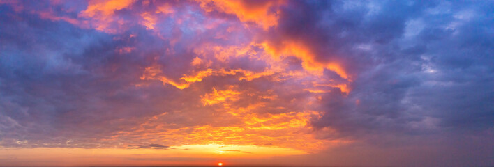 Wall Mural - beautiful summer sunset dramatic sky