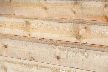 Wall Mural - building material, wooden boards and a plate with a fibrous structure