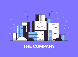 Wall Mural - modern company building skyscraper cityscape background