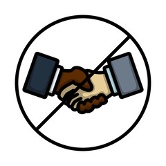 Sticker - No Hand Shake Icon