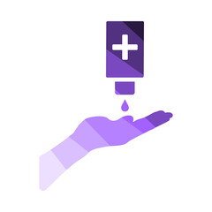 Poster - Sanitizer With Hand Icon