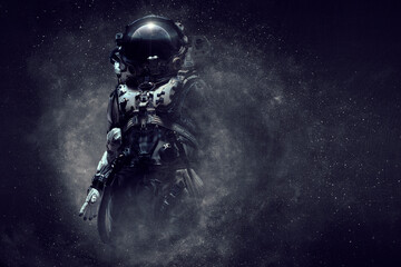 astronaut and space exploration theme.