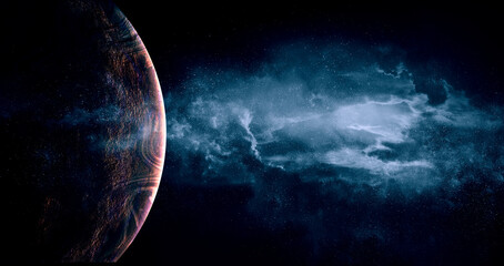 Wall Mural - image of planet in outer space.