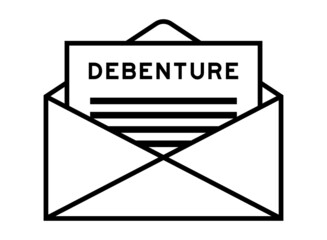 Canvas Print - Envelope and letter sign with word debenture as the headline