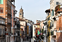 Old Street In Venice Italy, Photo As A Background