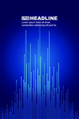 Sticker - radiating up the luminous lines of the internet velocity vector background