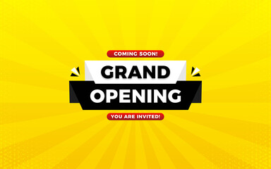 grand opening sale poster, sale banner design template with 3d editable text effect